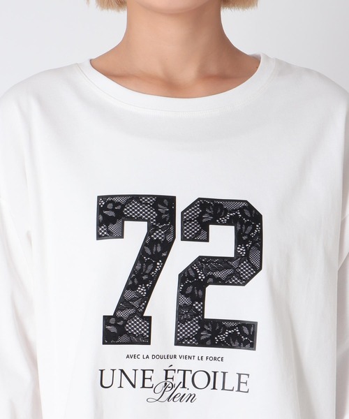 Jines（ジネス）の「72レースロゴロンT（Tシャツ/カットソー・レディース・ブラック/ホワイト・38）」の14枚目の写真
