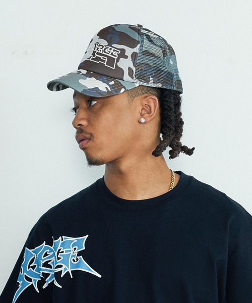 XLARGE(エクストララージ)の「XLARGE LA MESH CAP(キャップ・メンズ・ブラック/カモフラージュ・ONE SIZE)」の1枚目の写真