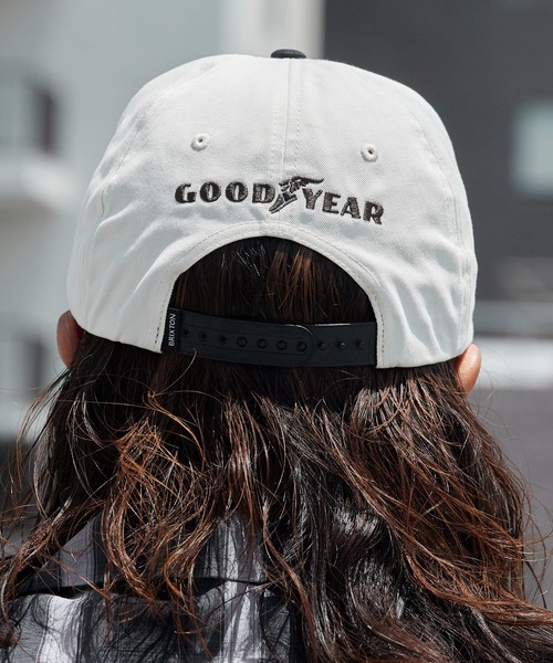 BRIXTON(ブリクストン)の「BRIXTON/ブリクストン GOODYEAR SPEEDWAY HP SNAPBACK グッドイヤー スピードウェイ ハイプロファイル スナップバック キャップ ワッペン チェック柄 チェッカーフラッグ 配色 バイカラー ツートン 深め メンズ レディース 2026年 夏 夏服(キャップ・メンズ・ホワイト・FREE)」の4枚目の写真