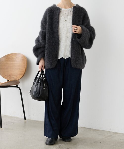 BEARDSLEY（ビアズリー）の「ツブツブフロント刺繍カットソー（Tシャツ/カットソー・レディース・ブラック/ホワイト・FREE）」の17枚目の写真
