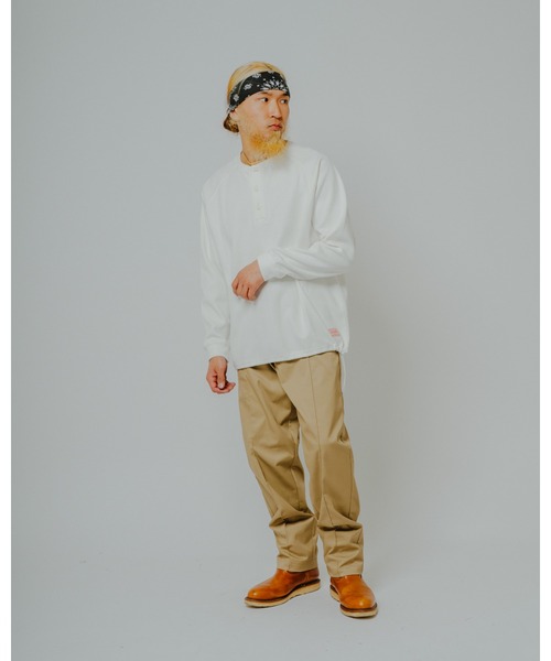 BIG MIKE(ビッグマイク)の「BIG MIKE ビッグマイク /26秋冬新作 ハニカムワッフル ヘンリーネック ラグラン 長袖Tシャツ 裾ドローコード ロンT //// 102638791(Tシャツ/カットソー・メンズ・杢グレー/オフホワイト/スミクロ・MEDIUM/X-LARGE/LARGE)」の14枚目の写真
