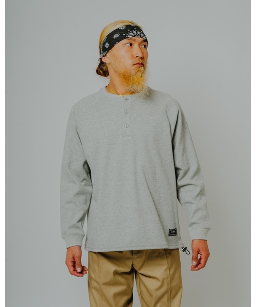 BIG MIKE(ビッグマイク)の「BIG MIKE ビッグマイク /26秋冬新作 ハニカムワッフル ヘンリーネック ラグラン 長袖Tシャツ 裾ドローコード ロンT //// 102638791(Tシャツ/カットソー・メンズ・杢グレー/オフホワイト/スミクロ・MEDIUM/X-LARGE/LARGE)」の15枚目の写真