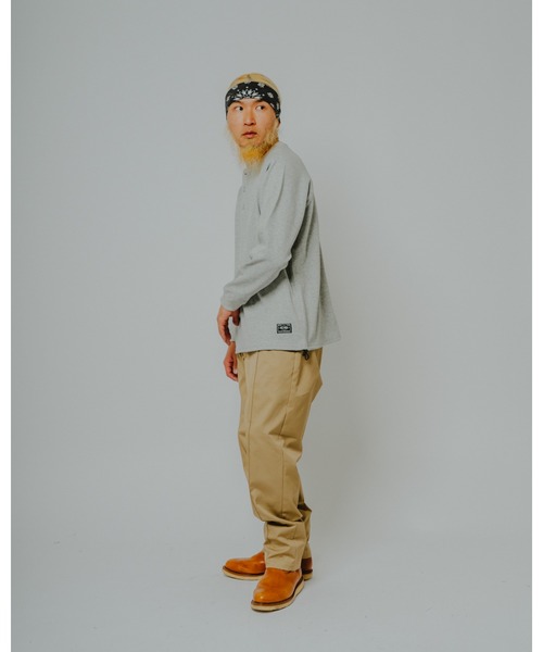 BIG MIKE(ビッグマイク)の「BIG MIKE ビッグマイク /26秋冬新作 ハニカムワッフル ヘンリーネック ラグラン 長袖Tシャツ 裾ドローコード ロンT //// 102638791(Tシャツ/カットソー・メンズ・杢グレー/オフホワイト/スミクロ・MEDIUM/X-LARGE/LARGE)」の9枚目の写真