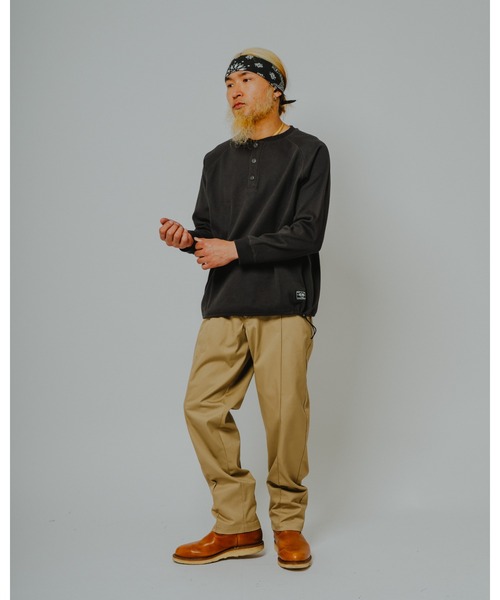 BIG MIKE(ビッグマイク)の「BIG MIKE ビッグマイク /26秋冬新作 ハニカムワッフル ヘンリーネック ラグラン 長袖Tシャツ 裾ドローコード ロンT //// 102638791(Tシャツ/カットソー・メンズ・杢グレー/オフホワイト/スミクロ・MEDIUM/X-LARGE/LARGE)」の12枚目の写真