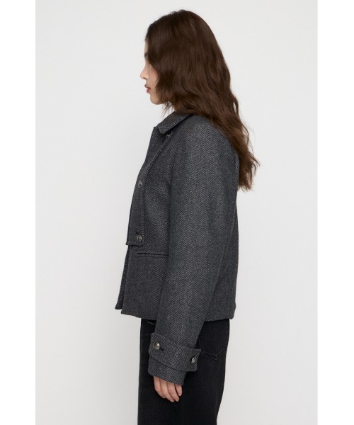 OVERLAP DOUBLE TWEED コート