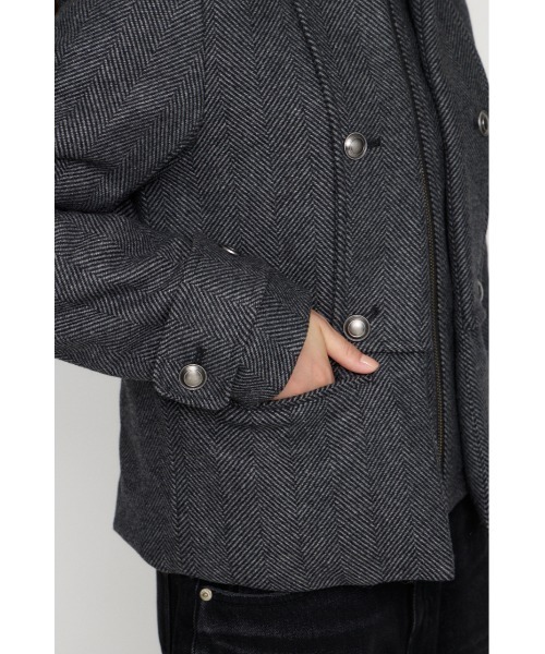 OVERLAP DOUBLE TWEED コート