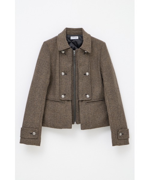 OVERLAP DOUBLE TWEED コート
