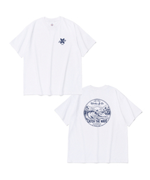WORKS & CO.（ワークス アンド コー）の「サーフアップウェーブ半袖Tシャツ（ホワイト）（Tシャツ/カットソー）」