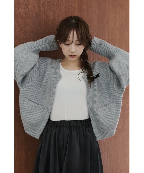 moi tytto(モイテュット)の「リボンニットカーディガン/リボン取り外し可能(カーディガン/ボレロ・レディース・ブラウン/レッド/ナチュラル/グリーン/グレー・FREE)」の13枚目の写真