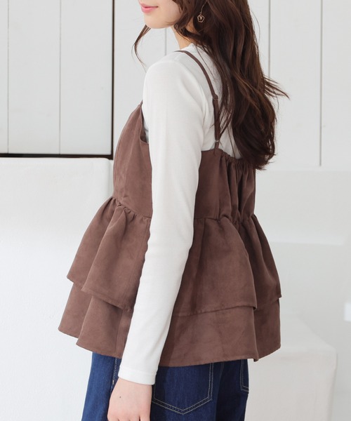 Honeys（ハニーズ）の「スエードキャミブラウス（シャツ/ブラウス・レディース・ブラウン/キャメル・S/M/L）」の20枚目の写真