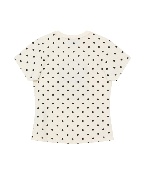 BAUF（バウフ）の「[ZOZO限定] 3ロゴスリムフィットTシャツ [ドットアイボリー]（Tシャツ/カットソー・レディース・その他・FREE）」の3枚目の写真