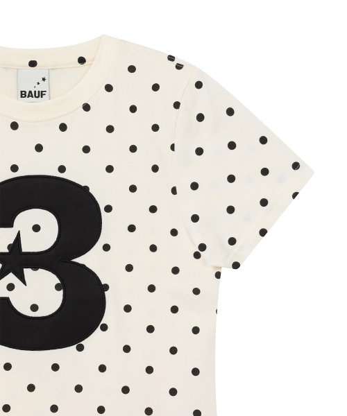 BAUF（バウフ）の「[ZOZO限定] 3ロゴスリムフィットTシャツ [ドットアイボリー]（Tシャツ/カットソー・レディース・その他・FREE）」の5枚目の写真