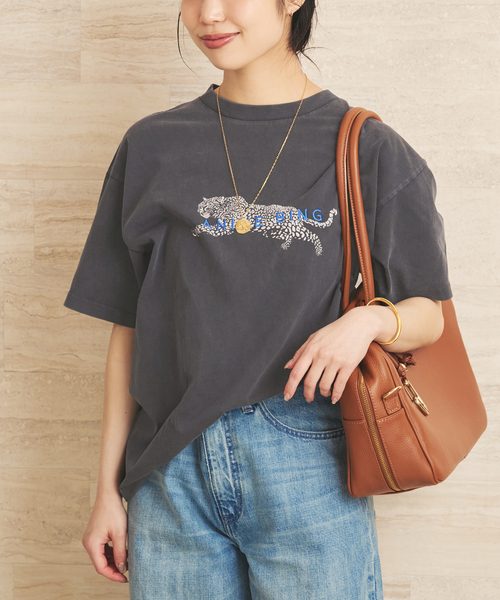 plage(プラージュ)の「ANINE BING / アニービン ICADE LEOPARD Tシャツ(Tシャツ/カットソー・レディース・スミクロ・FREE)」の1枚目の写真