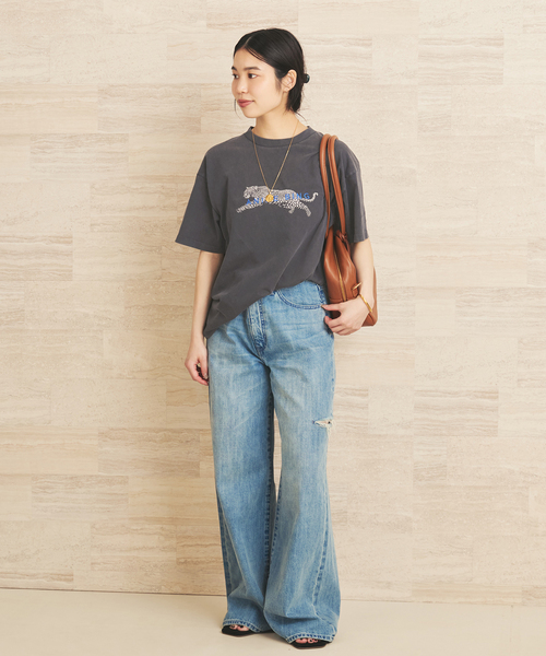 plage(プラージュ)の「ANINE BING / アニービン ICADE LEOPARD Tシャツ(Tシャツ/カットソー・レディース・スミクロ・FREE)」の2枚目の写真
