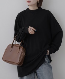 バルーンスリーブモックネックトップス 長袖