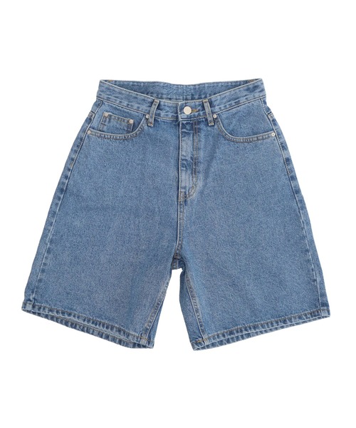 HEILIS(ヘイリス)の「デニムハーフパンツ / ハーフデニム ハーフパンツ デニムパンツ ショートパンツ 膝丈 ミドル丈 ハイウエスト コットン 綿 ベーシック カジュアル レディース 韓国 春 夏 秋(デニムパンツ・レディース・ブルー・L/M)」の9枚目の写真