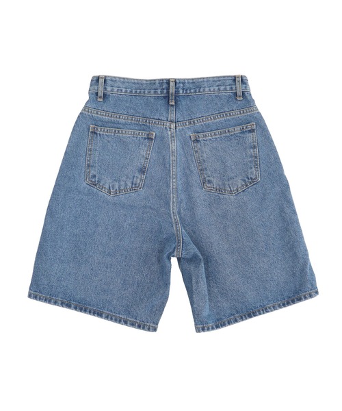 HEILIS(ヘイリス)の「デニムハーフパンツ / ハーフデニム ハーフパンツ デニムパンツ ショートパンツ 膝丈 ミドル丈 ハイウエスト コットン 綿 ベーシック カジュアル レディース 韓国 春 夏 秋(デニムパンツ・レディース・ブルー・L/M)」の10枚目の写真