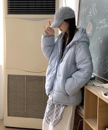 フード付き ショート丈 中綿ジャケット