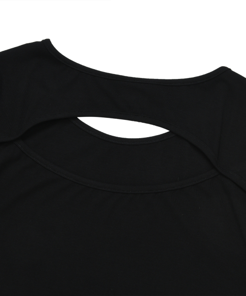 LMR(エルエムアール)の「ホットフィックスカットアウト半袖TシャツBLACK(Tシャツ/カットソー・レディース・ブラック・SMALL/MEDIUM)」の4枚目の写真