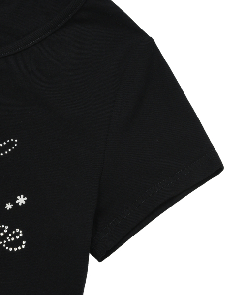 LMR(エルエムアール)の「ホットフィックスカットアウト半袖TシャツBLACK(Tシャツ/カットソー・レディース・ブラック・SMALL/MEDIUM)」の5枚目の写真