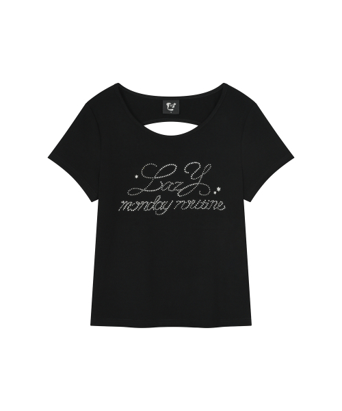 LMR(エルエムアール)の「ホットフィックスカットアウト半袖TシャツBLACK(Tシャツ/カットソー・レディース・ブラック・SMALL/MEDIUM)」の9枚目の写真