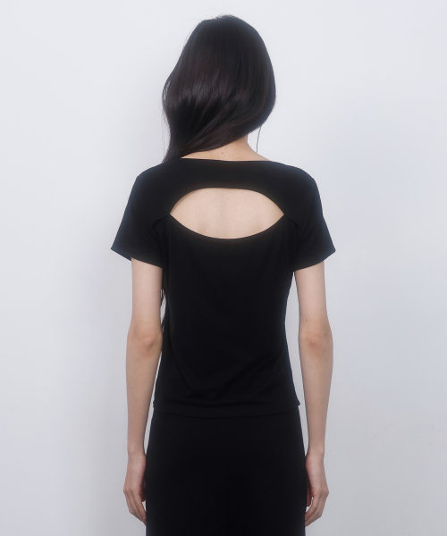 LMR(エルエムアール)の「ホットフィックスカットアウト半袖TシャツBLACK(Tシャツ/カットソー・レディース・ブラック・SMALL/MEDIUM)」の10枚目の写真
