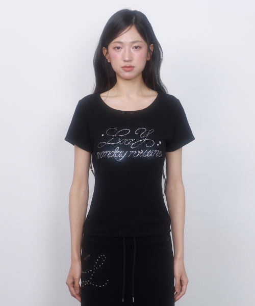 LMR(エルエムアール)の「ホットフィックスカットアウト半袖TシャツBLACK(Tシャツ/カットソー・レディース・ブラック・SMALL/MEDIUM)」の12枚目の写真