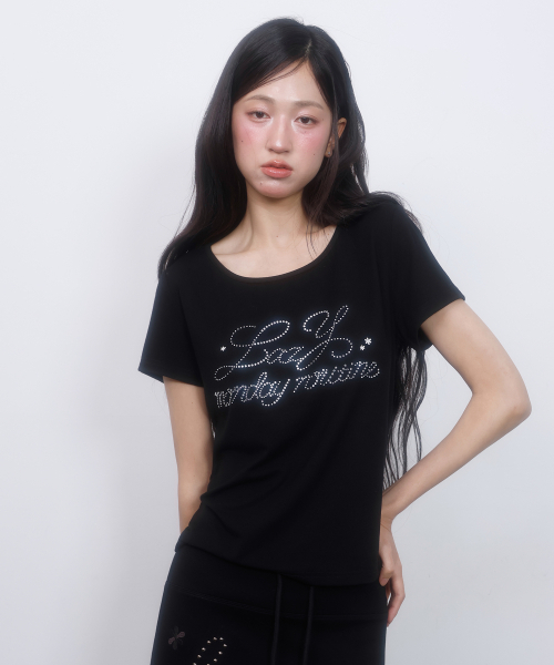 LMR(エルエムアール)の「ホットフィックスカットアウト半袖TシャツBLACK(Tシャツ/カットソー・レディース・ブラック・SMALL/MEDIUM)」の15枚目の写真