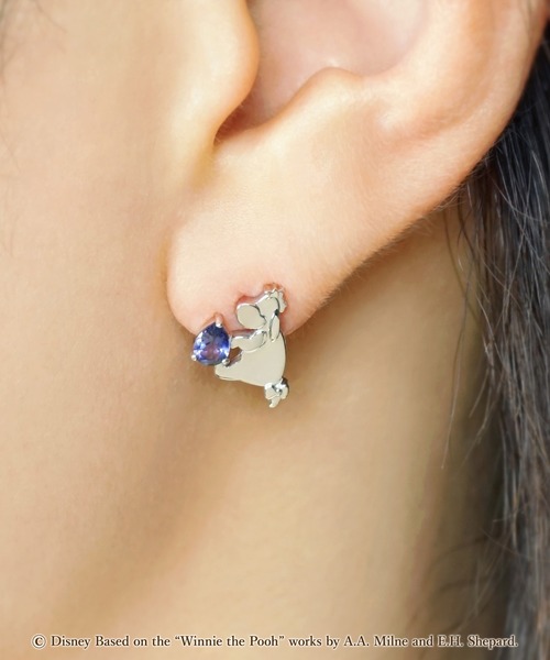 TAKE-UP（テイクアップ）の「【 Solo Pierce】ディズニーコレクションジュエリー[くまのプーさん]ピアス（ピアス（片耳用）・レディース・ホワイトゴールド・FREE）」の2枚目の写真