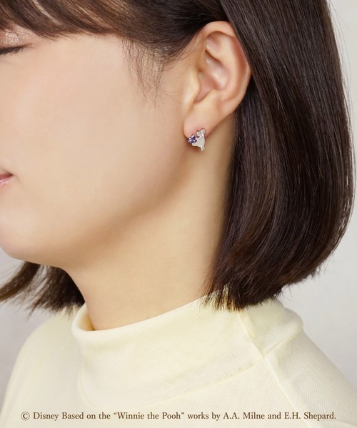 TAKE-UP（テイクアップ）の「【 Solo Pierce】ディズニーコレクションジュエリー[くまのプーさん]ピアス（ピアス（片耳用）・レディース・ホワイトゴールド・FREE）」の4枚目の写真