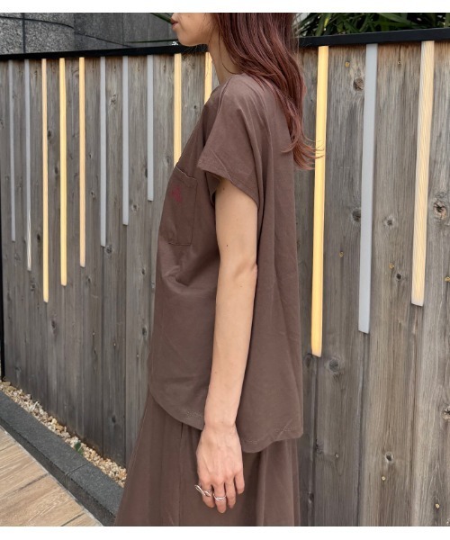 C.C.CROSS(シーシークロス)の「【C.C.CROSS(シーシークロス)】《2枚セット》カットソー×ナロースカートセットアップ(セットアップ・レディース・ブラック/ブラウン・FREE)」の3枚目の写真