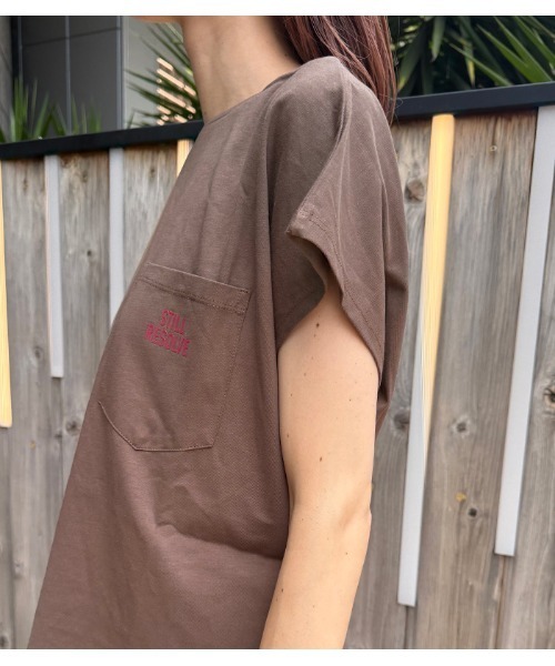 C.C.CROSS(シーシークロス)の「【C.C.CROSS(シーシークロス)】《2枚セット》カットソー×ナロースカートセットアップ(セットアップ・レディース・ブラック/ブラウン・FREE)」の6枚目の写真