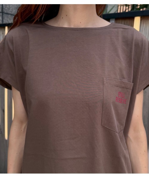 C.C.CROSS(シーシークロス)の「【C.C.CROSS(シーシークロス)】《2枚セット》カットソー×ナロースカートセットアップ(セットアップ・レディース・ブラック/ブラウン・FREE)」の5枚目の写真
