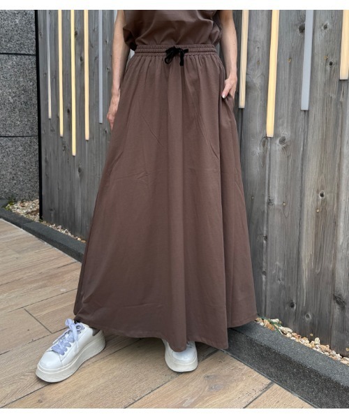 C.C.CROSS(シーシークロス)の「【C.C.CROSS(シーシークロス)】《2枚セット》カットソー×ナロースカートセットアップ(セットアップ・レディース・ブラック/ブラウン・FREE)」の9枚目の写真