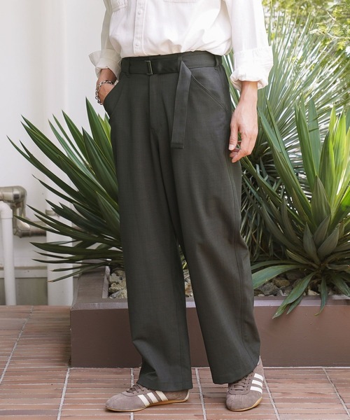 BAYFLOW（ベイフロー）の「ベルテッドワイドトラウザー（その他パンツ・メンズ・ライトグレー/ブラウン/チャコール・MEDIUM/LARGE）」の22枚目の写真