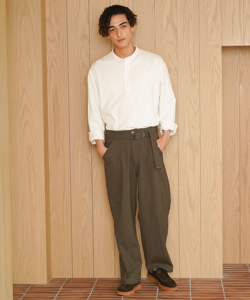 BAYFLOW（ベイフロー）の「ベルテッドワイドトラウザー（その他パンツ・メンズ・ライトグレー/ブラウン/チャコール・MEDIUM/LARGE）」の16枚目の写真