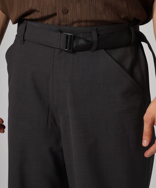 BAYFLOW（ベイフロー）の「ベルテッドワイドトラウザー（その他パンツ・メンズ・ライトグレー/ブラウン/チャコール・MEDIUM/LARGE）」の8枚目の写真