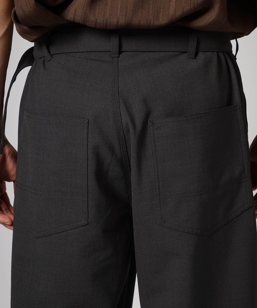 BAYFLOW（ベイフロー）の「ベルテッドワイドトラウザー（その他パンツ・メンズ・ライトグレー/ブラウン/チャコール・MEDIUM/LARGE）」の4枚目の写真