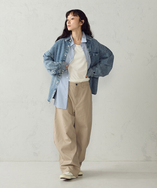 Purple&Yellow(パープルアンドイエロー)の「ツイル バレルレッグパンツ(その他パンツ・メンズ・ブラック/ベージュ・L/S/M)」の11枚目の写真