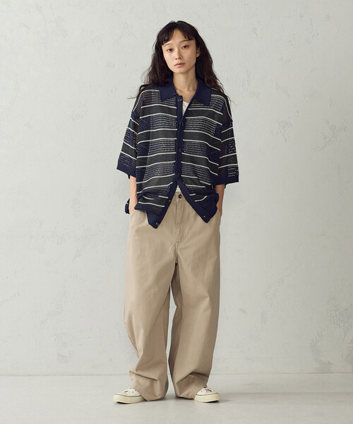 Purple&Yellow(パープルアンドイエロー)の「ツイル バレルレッグパンツ(その他パンツ・メンズ・ブラック/ベージュ・L/S/M)」の14枚目の写真