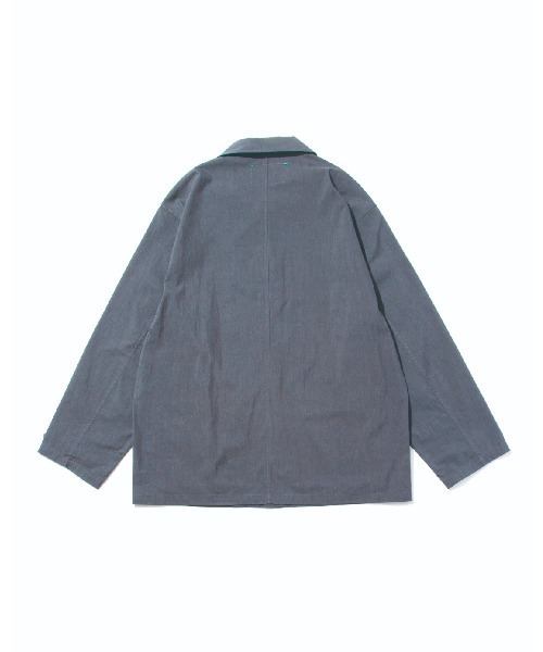 MOMENTUM（モメンタム）の「【L'eau bleue】C/N LIGHT TWILL SHIRT JACKET（シャツ/ブラウス・メンズ・ブルーグレー/ベージュ・LARGE/MEDIUM）」の3枚目の写真