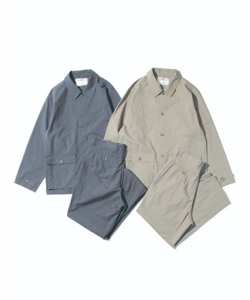 MOMENTUM（モメンタム）の「【L'eau bleue】C/N LIGHT TWILL SHIRT JACKET（シャツ/ブラウス・メンズ・ブルーグレー/ベージュ・LARGE/MEDIUM）」の6枚目の写真
