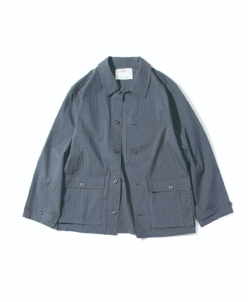 MOMENTUM（モメンタム）の「【L'eau bleue】C/N LIGHT TWILL SHIRT JACKET（シャツ/ブラウス・メンズ・ブルーグレー/ベージュ・LARGE/MEDIUM）」の7枚目の写真