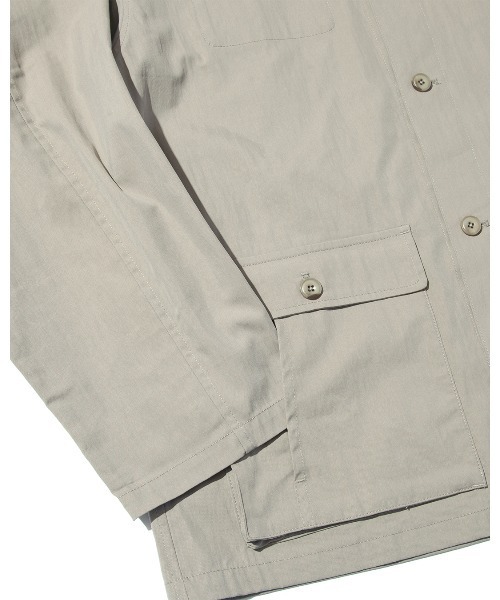 MOMENTUM（モメンタム）の「【L'eau bleue】C/N LIGHT TWILL SHIRT JACKET（シャツ/ブラウス・メンズ・ブルーグレー/ベージュ・LARGE/MEDIUM）」の18枚目の写真