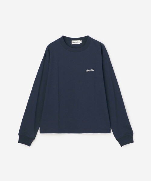 GYMPHLEX(ジムフレックス)の「Gymphlex | コットンジャージー クルーネック長袖Tシャツ WOMEN(Tシャツ/カットソー・レディース・レッド/ダークネイビー/アイボリー・12)」の4枚目の写真