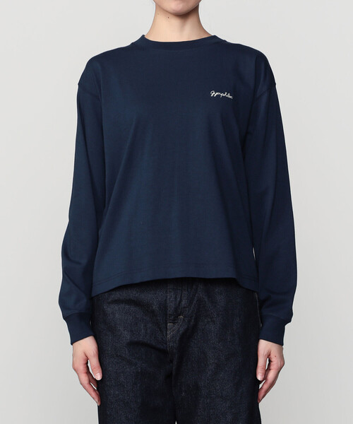 GYMPHLEX(ジムフレックス)の「Gymphlex | コットンジャージー クルーネック長袖Tシャツ WOMEN(Tシャツ/カットソー・レディース・レッド/ダークネイビー/アイボリー・12)」の10枚目の写真