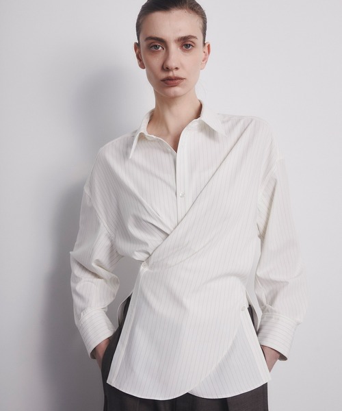 CITY TOKYO(シティトウキョウ)の「【CITY TOKYO/シティートウキョウ】Cashe-coeur 2way Shape Shirt/カシュクール2WAYシェイプシャツ(シャツ/ブラウス・レディース・ピンク/ダークグレー/その他6・FREE)」の1枚目の写真