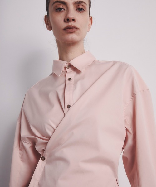 CITY TOKYO(シティトウキョウ)の「【CITY TOKYO/シティートウキョウ】Cashe-coeur 2way Shape Shirt/カシュクール2WAYシェイプシャツ(シャツ/ブラウス・レディース・ピンク/ダークグレー/その他6・FREE)」の3枚目の写真