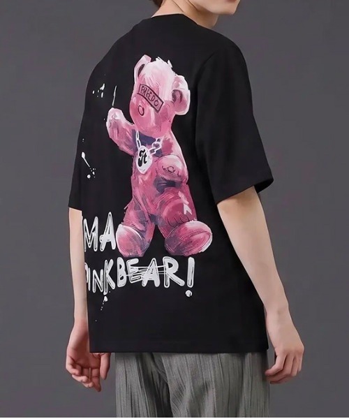 revertical（リバーティカル）の「ピンクベア アートグラフィック バックプリント 半袖Tシャツ（Tシャツ/カットソー・メンズ・ピンク/ブラック/ホワイト・MEDIUM/LARGE）」の14枚目の写真