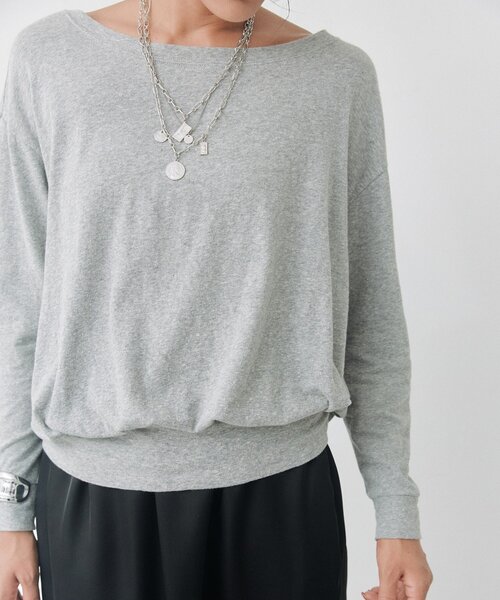 RIVE DROITE(リヴドロワ)の「【A・MONN】バルーンロンTee(オフィスカジュアル/秋服)(Tシャツ/カットソー・レディース・グレー/ネイビー・FREE)」の11枚目の写真